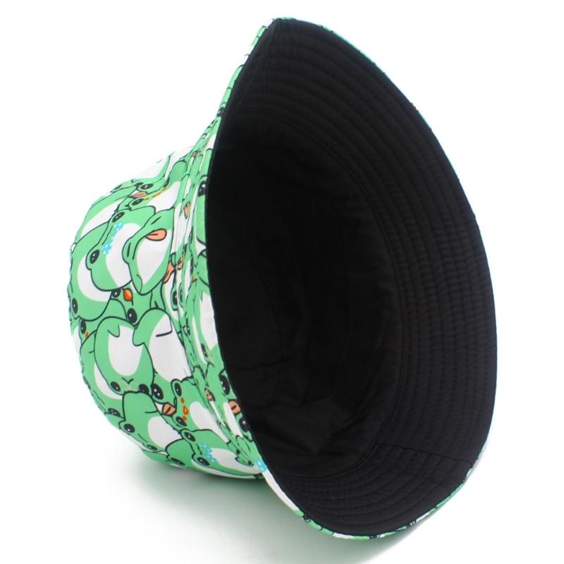 Packable Hat Nylon - A52E Topi Cetak Katak yang Dapat