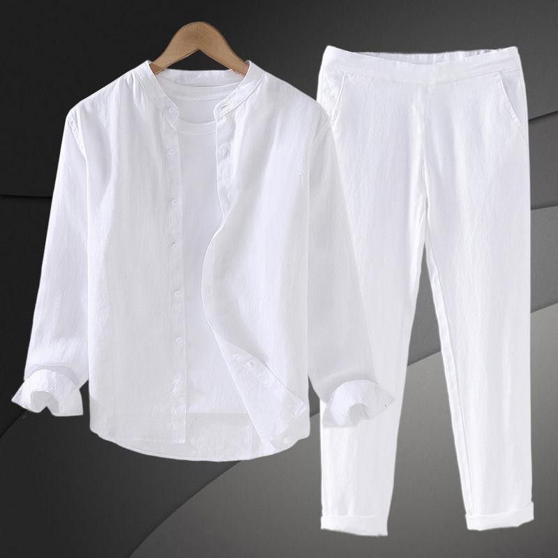 Linen Shirt Breathable - Kemeja Pria Lengan Panjang Katun Linen