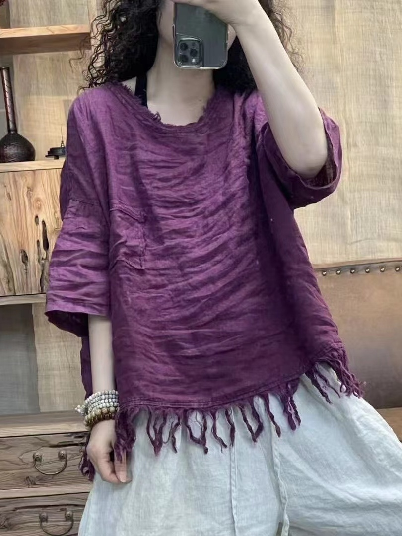 Kemeja Wanita Katun Linen Kasu - Linen Shirt Breathable ulasan dan harga