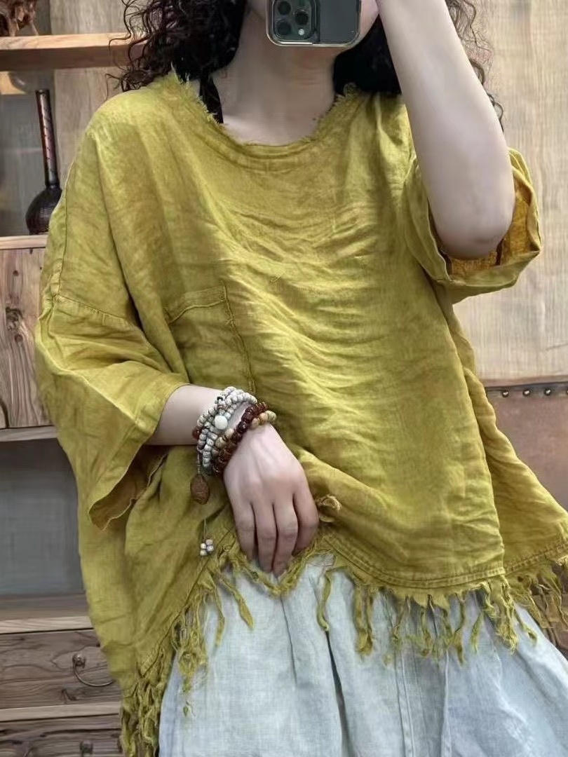 Kemeja Wanita Katun Linen Kasu - Linen Shirt Breathable ulasan dan harga