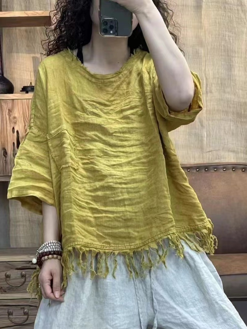 Kemeja Wanita Katun Linen Kasu - Linen Shirt Breathable ulasan dan harga