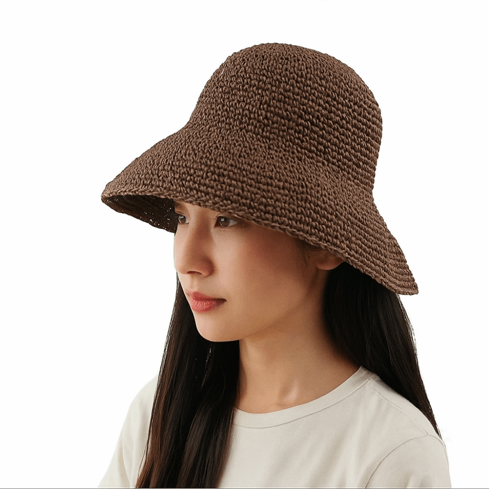 Topi Nelayan Warna Solid Topi  - Bucket Hat Straw ulasan dan harga