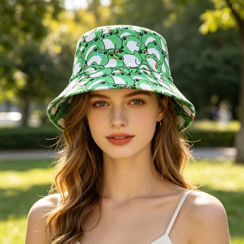 A52E Topi Cetak Katak yang Dap - Packable Hat Nylon ulasan dan harga