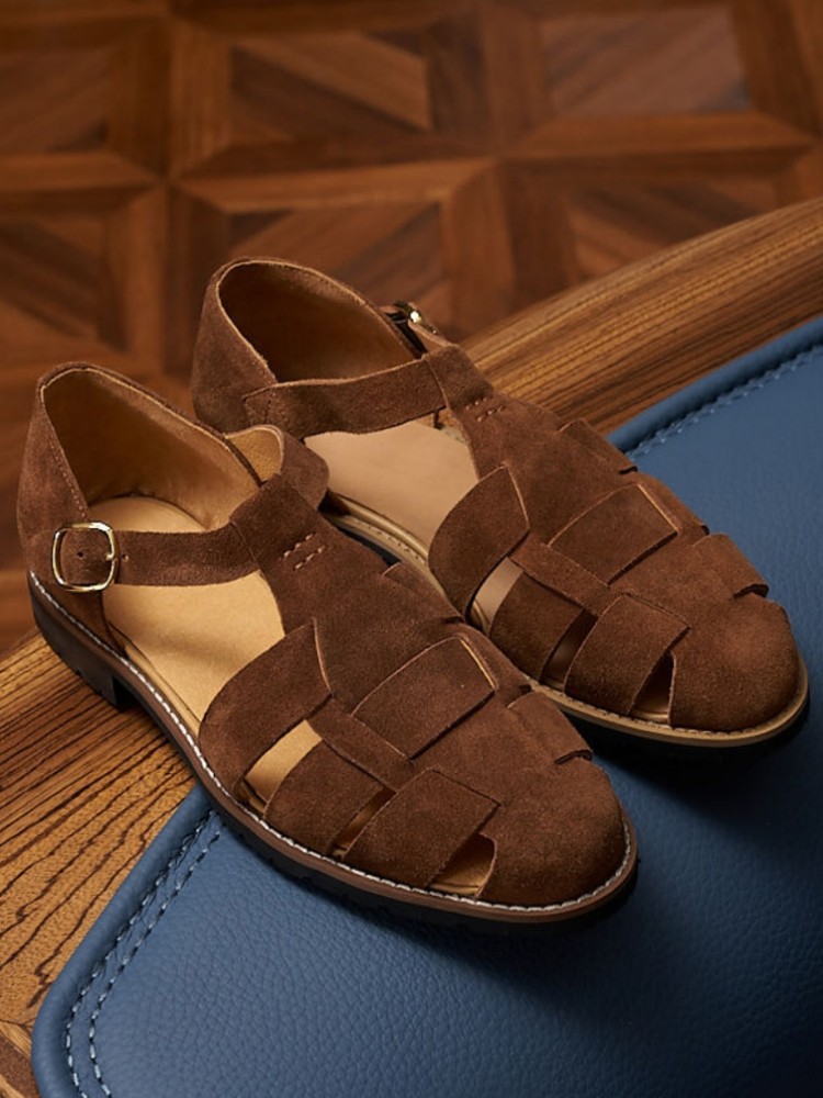 Sandal Pria Buatan Tangan Tali - Casual Sandal Leather ulasan dan harga