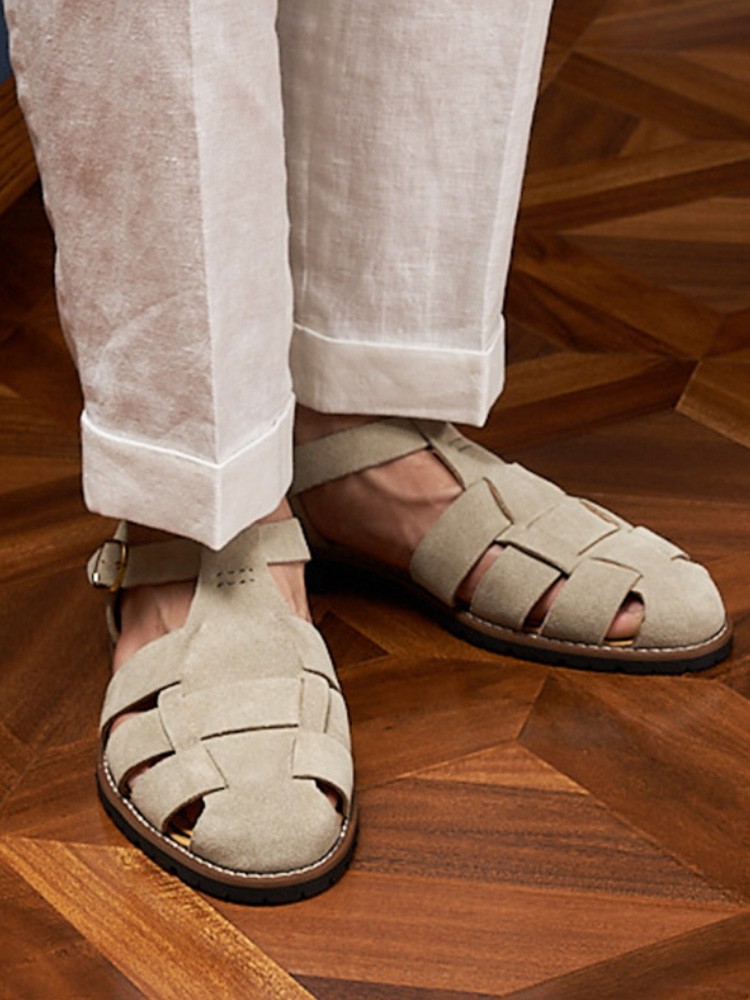 Sandal Pria Buatan Tangan Tali - Casual Sandal Leather ulasan dan harga