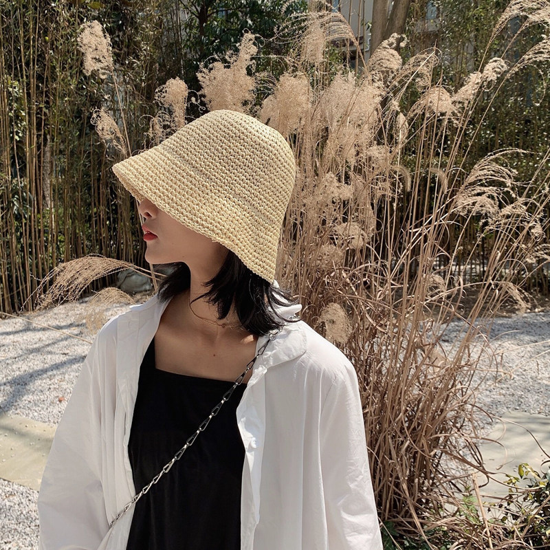 Topi Nelayan Anyaman Buatan Ta - Bucket Hat Straw ulasan dan harga